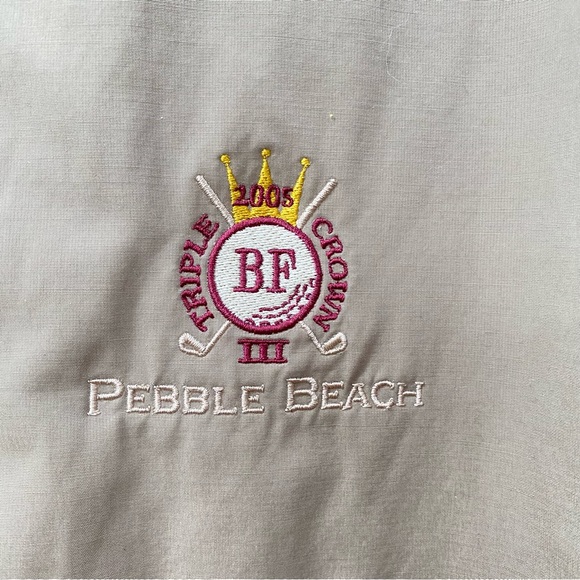 Cutter & Buck Khaki Golf Jacket Pebble Beach 2005 Triple Crown Mens XL - Picture 4 of 11